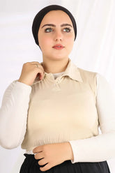 Polo Collar Sleeveless Neck Cover