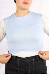 Sleeveless Round Neckcover