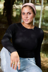 Basic Long Sleeves Round Neck Top